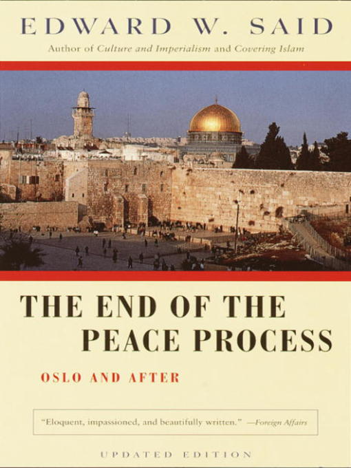 Couverture de The End of the Peace Process